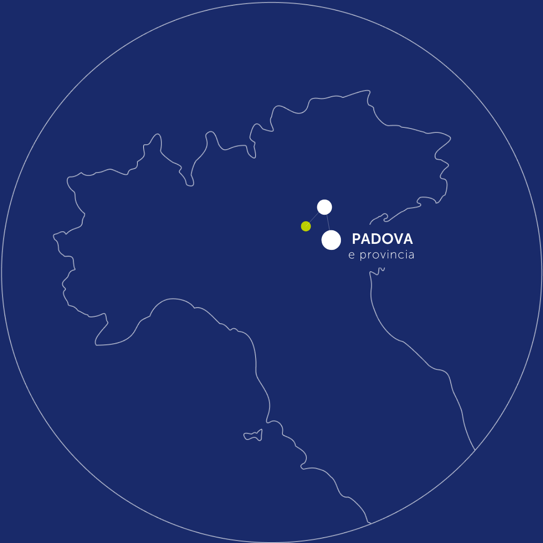 Mappa servizi di JTP Informatica a Padova
